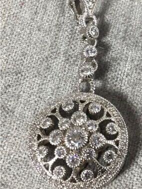 Judith Ripka Diamonique enhancer pendant